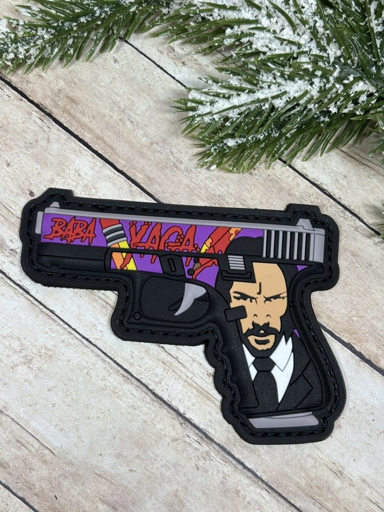 John Wick PVC Patch - Tactical Morale Patch - Pencil Gun Patch - Hook Back