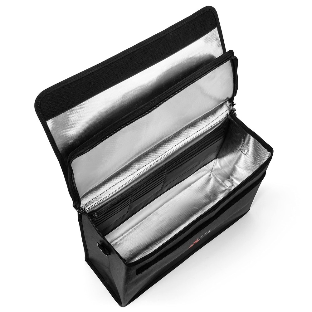 Fireproof Document Bag - Large (17" x 12" x 6") Fireproof Waterproof Storage ...