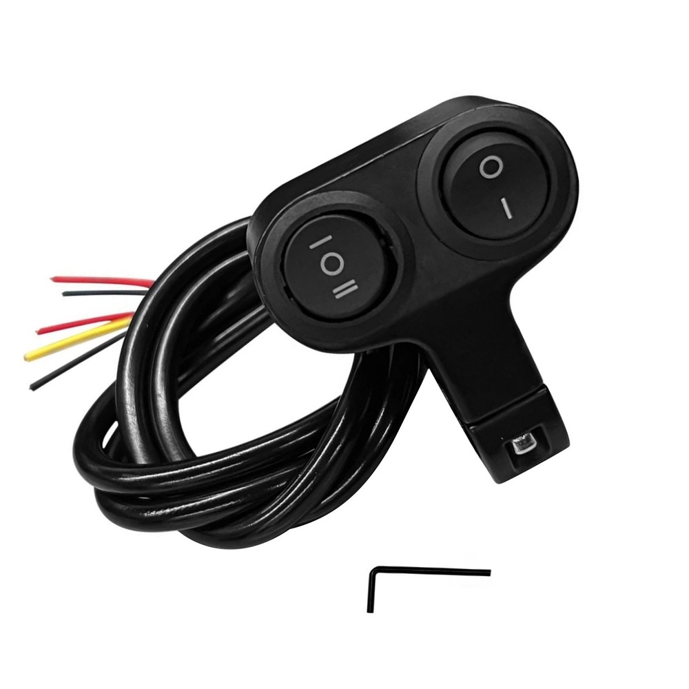 Motorcycle Handlebar 7/8" Dual Button On Off Switch For Headlight Spot Light New