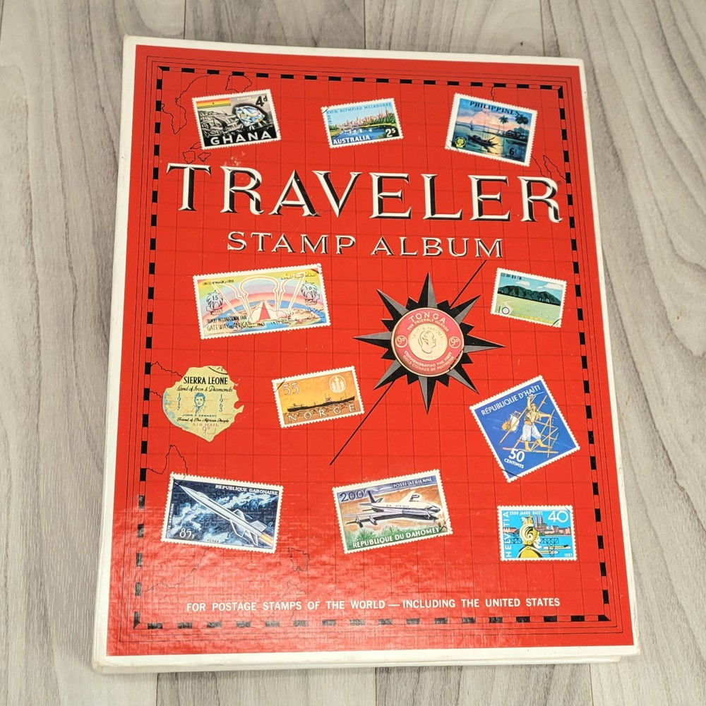 H. E. Harris Traveler World-Wide Stamp Album Binder 1983 Unused