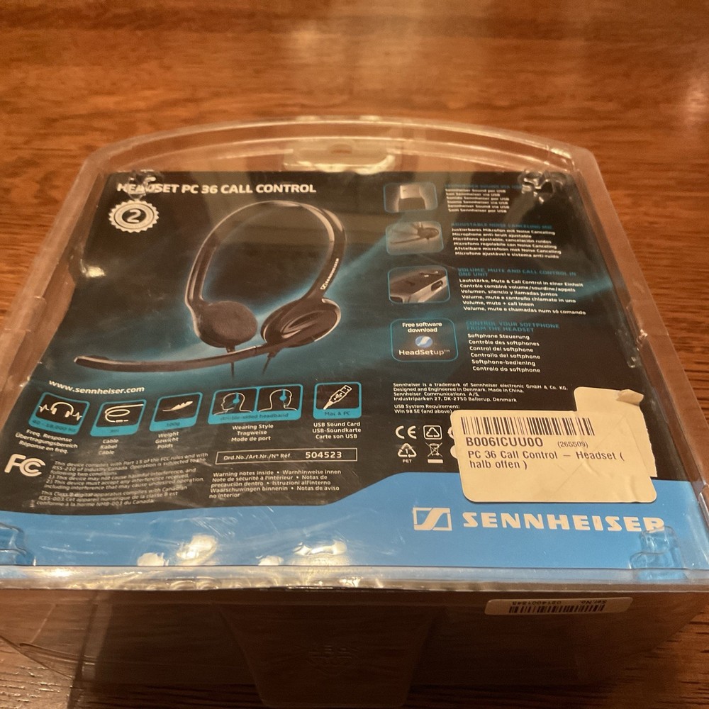 Sennheiser PC36 USB Internet Multimedia & E-Learning Headset w/ Mic -