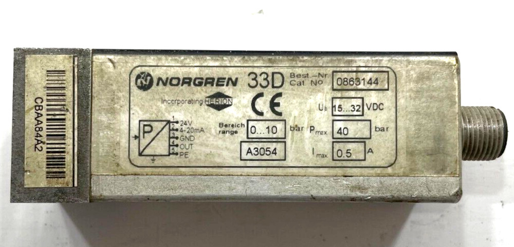 Norgren 33D Pressure Switch 0863144