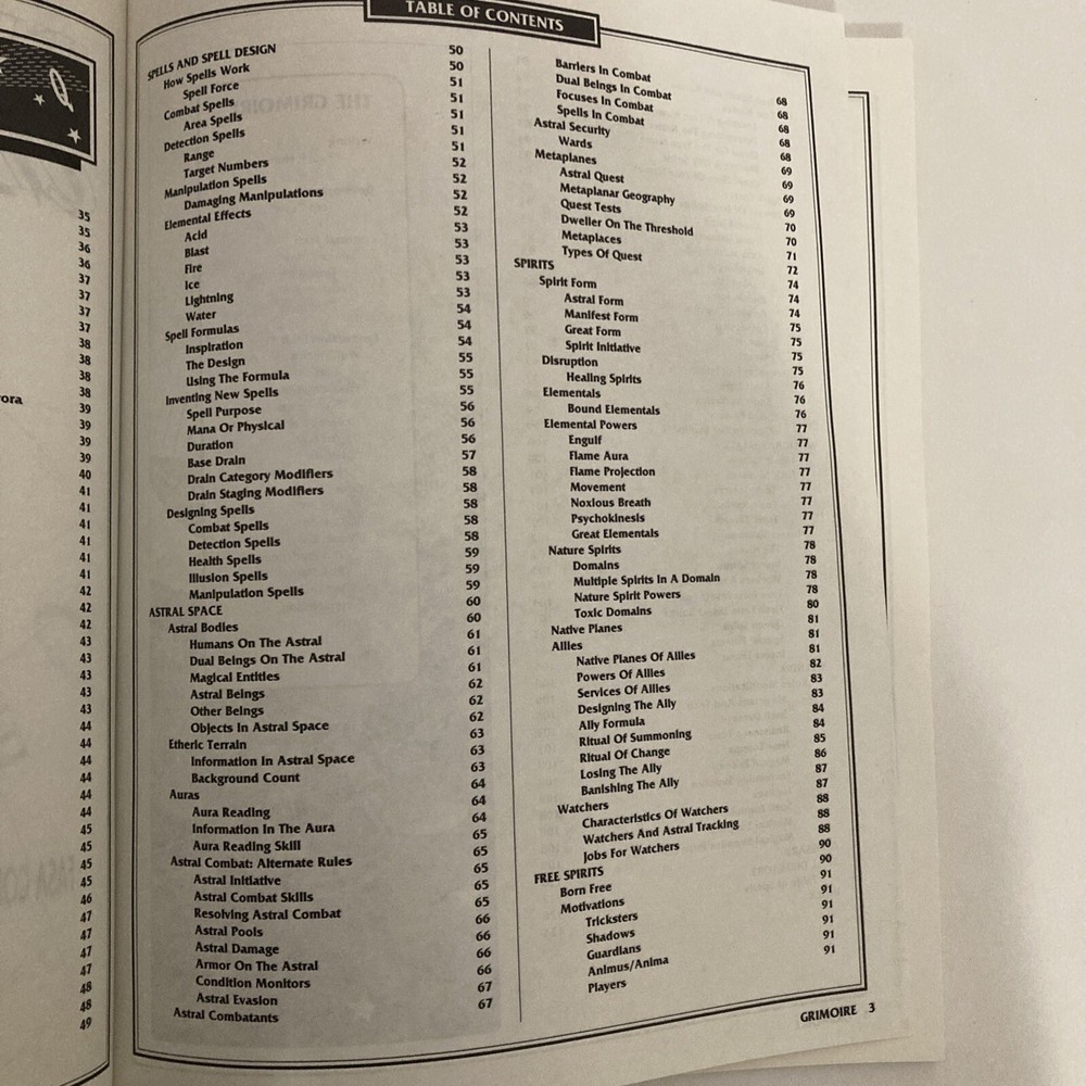 Shadowrun The Grimoire - FASA 7106