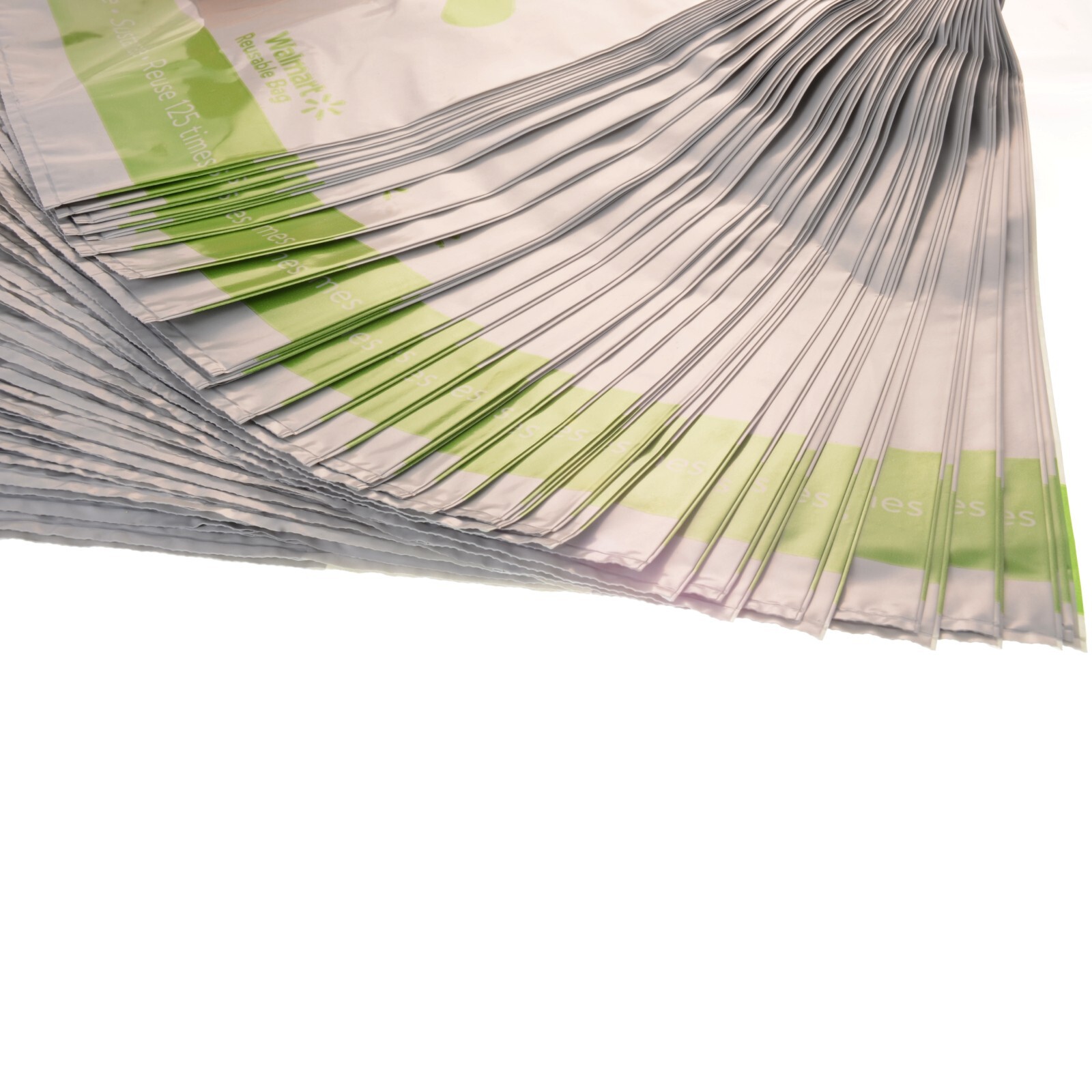 NEW 36-Pack Walmart Green Spark Heavy Duty Reusable Plastic Grocery Bags