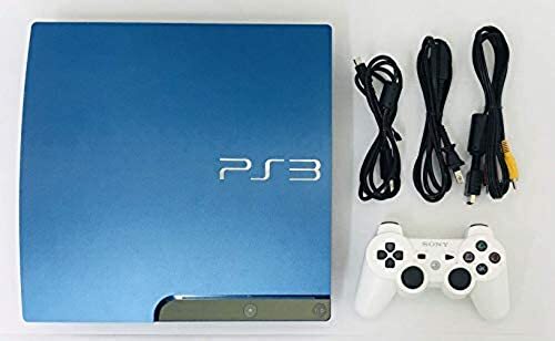 PS3 Console System 320GB Splash Blue game Console with Dualshock3 ,cable