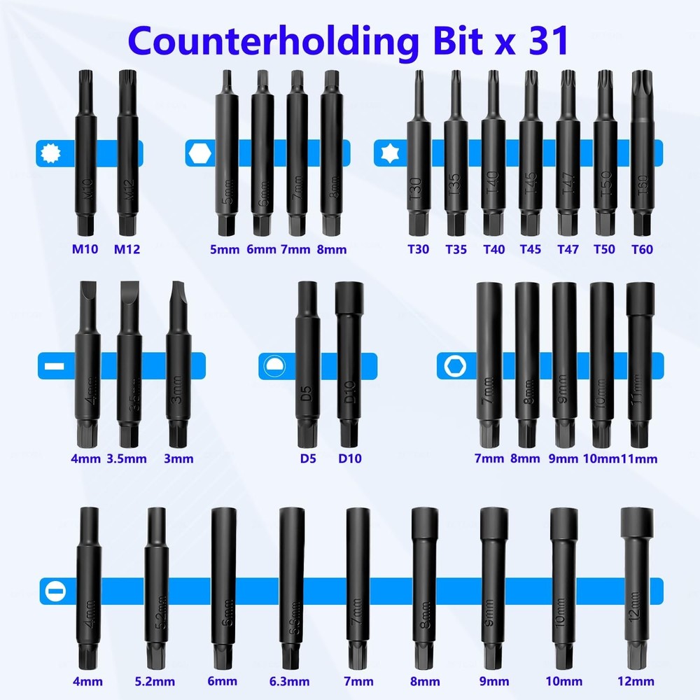 62x Shock Absorber Strut Nut Socket Set Master Suspension Removal Installer Tool