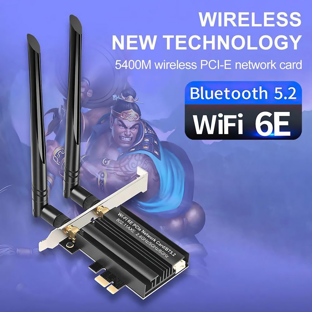 PCI-E WiFi Gaming Adapter Desktop PC for Intel PCIe Wifi Card Bluetooth5.2