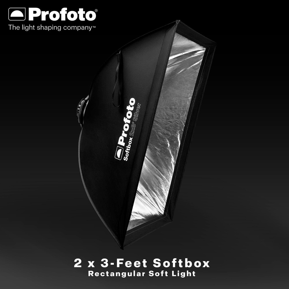 Profoto 2x3 Feet Softbox Rectangular Silver Soft Light with Precision Bundle