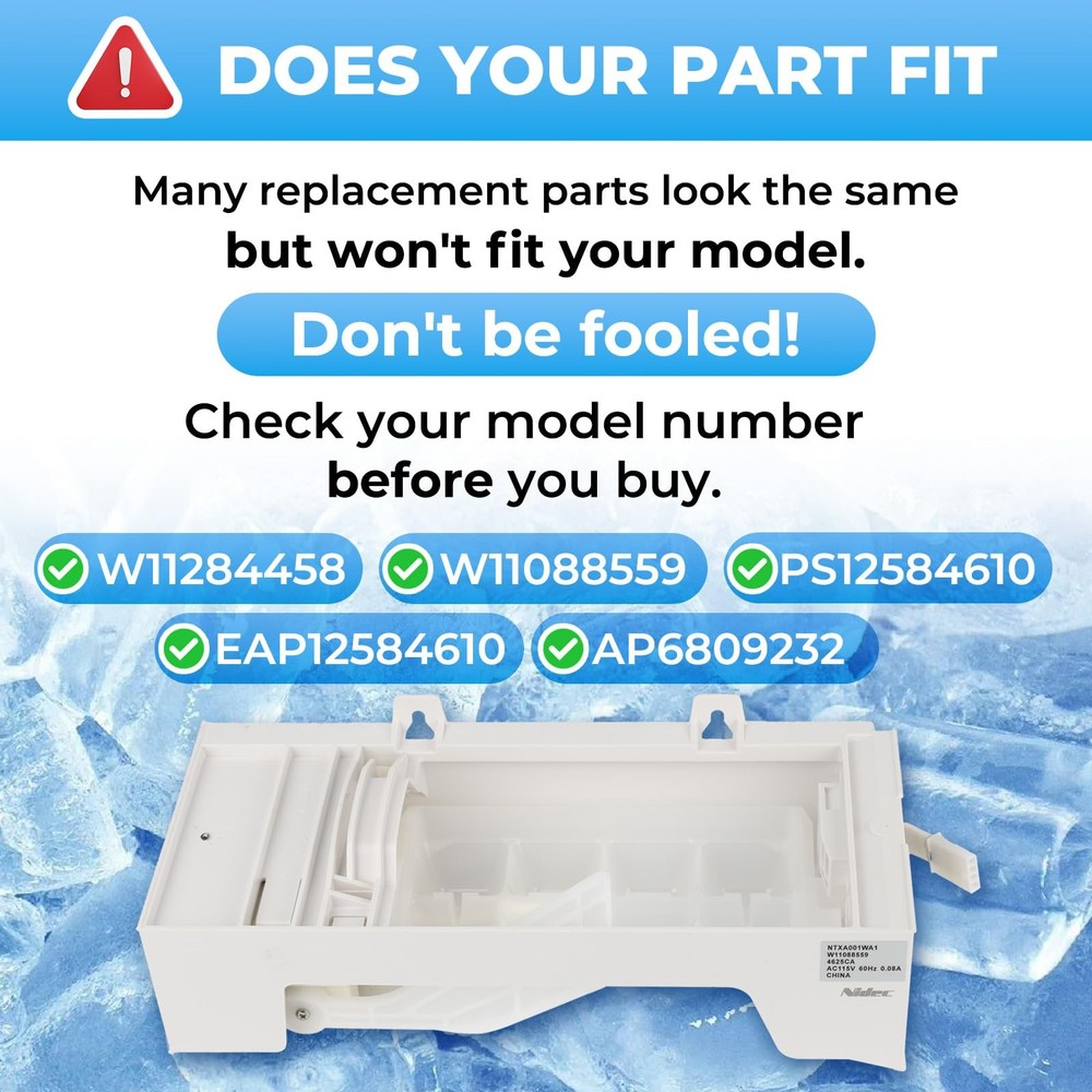 W11284458 W11088559 Refrigerator Ice Maker Replacement,Replace EAP12584610...