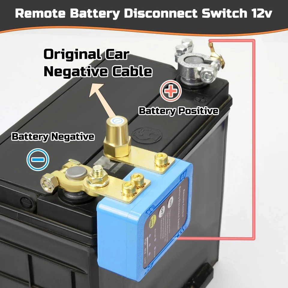 Remote Battery Disconnect Switch 12v, 240A, Upgrade Smart Voltage Kill Switch
