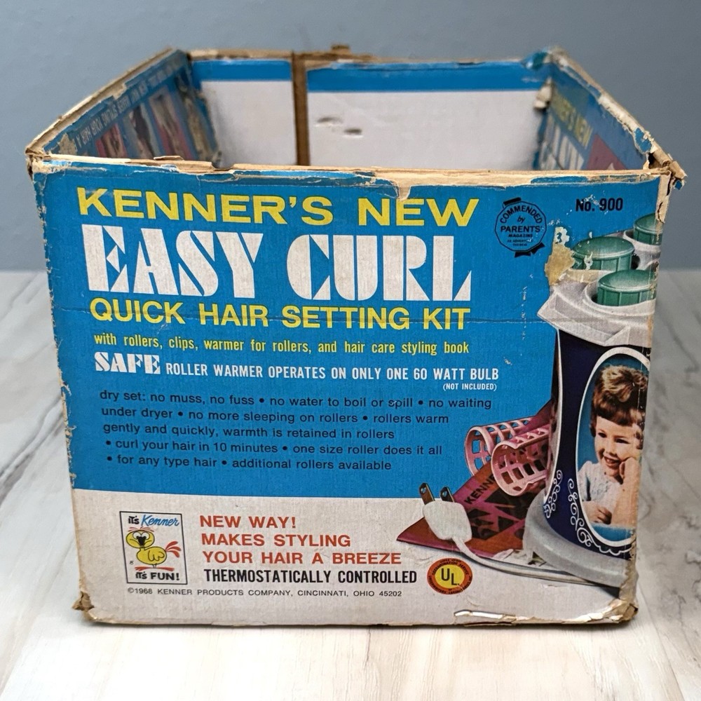 VTG 1968 KENNER Easy Curl Quick HAIR SETTING KIT Rollers WORKS *Missing 2 Clips*