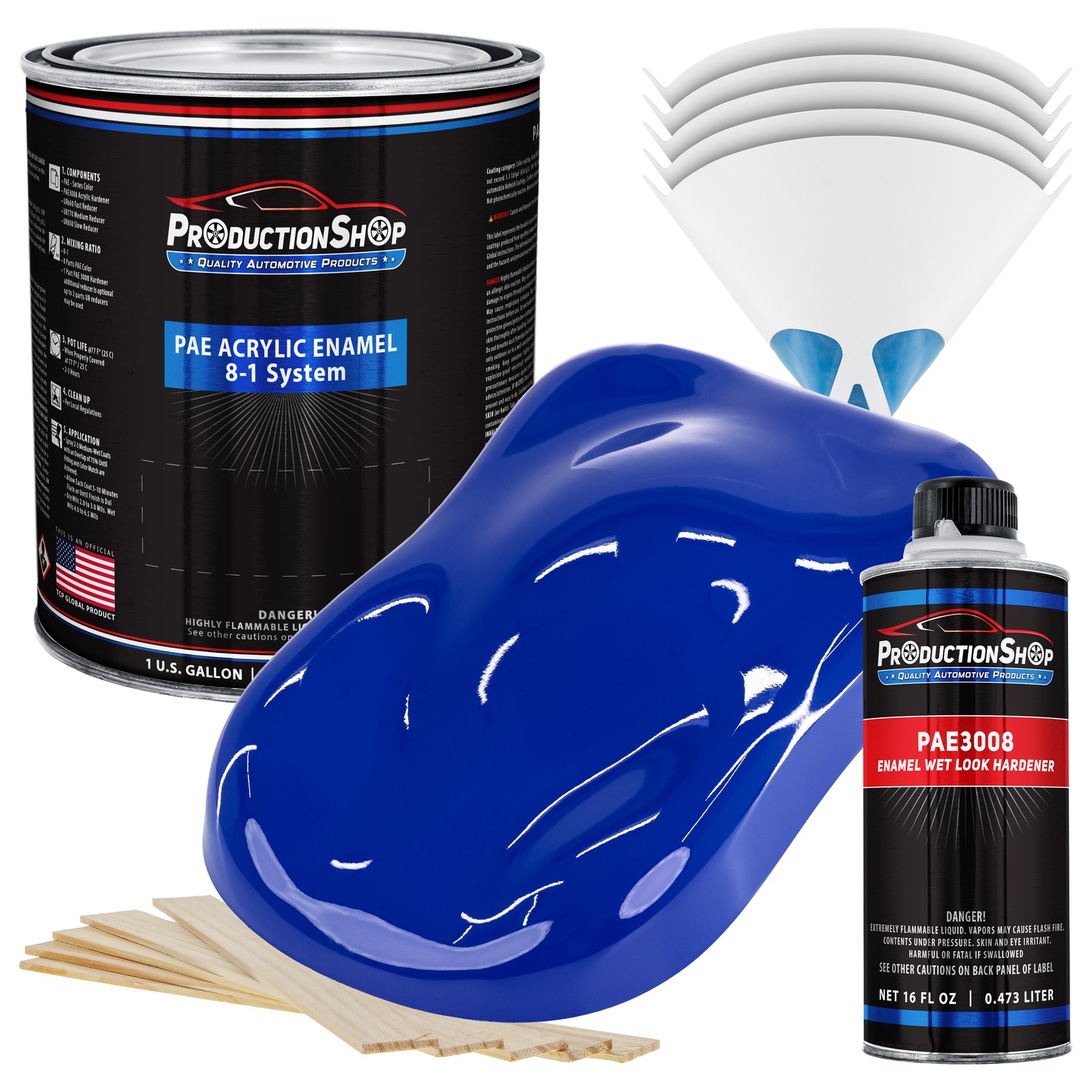 ProductionShop High Gloss Royal Blue Acrylic Enamel Gallon Kit, Auto Paint