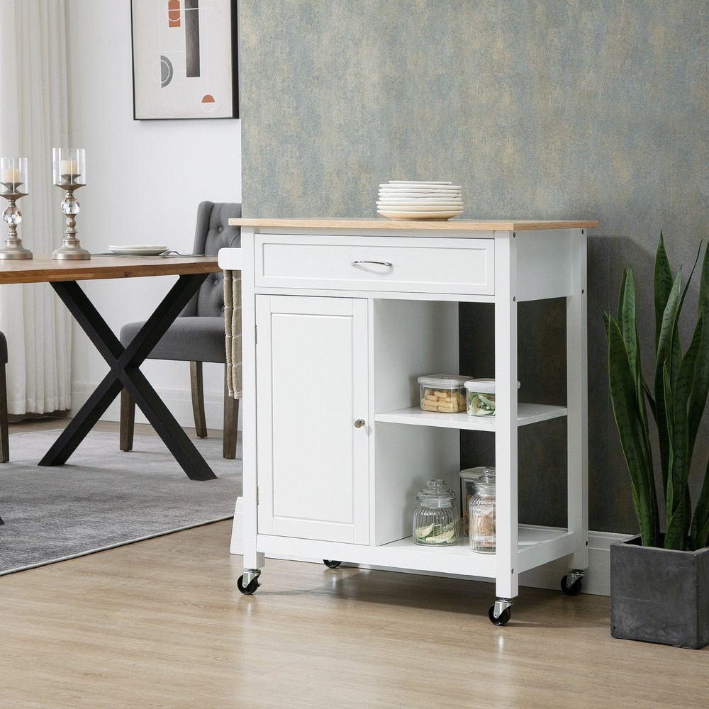 Kitchen Island Cart, Rolling Kitchen Island with Storage