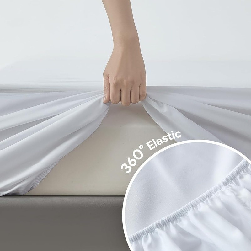 Soft Microfiber Fitted Sheets Set 6 Pieces Deep Pocket Bedding Essentials New