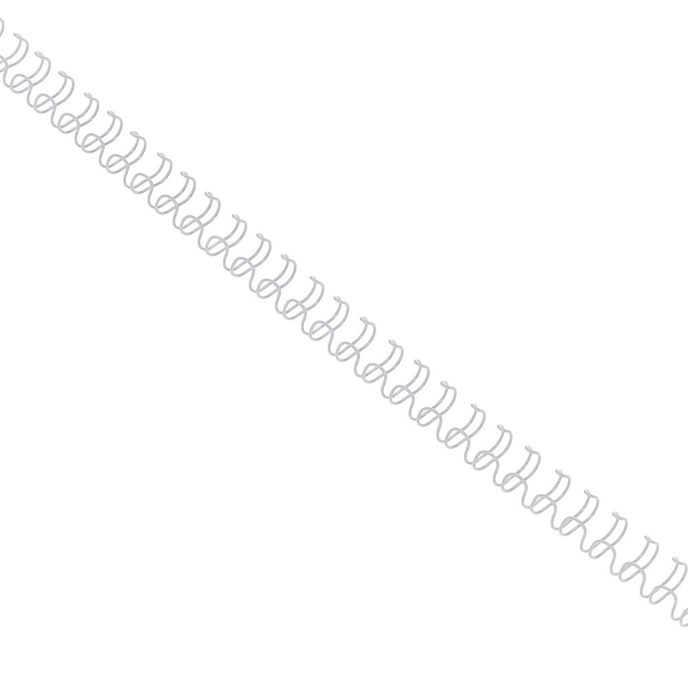 White 100x Double Loop Wire Binding Spine 6.4mm Diameter 34 Teeth 3:1 Scale Comb