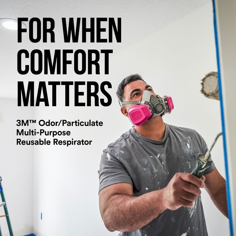 3M P100/OV Odor/Particulate Multi-Purpose Reusable Medium, Multi-color