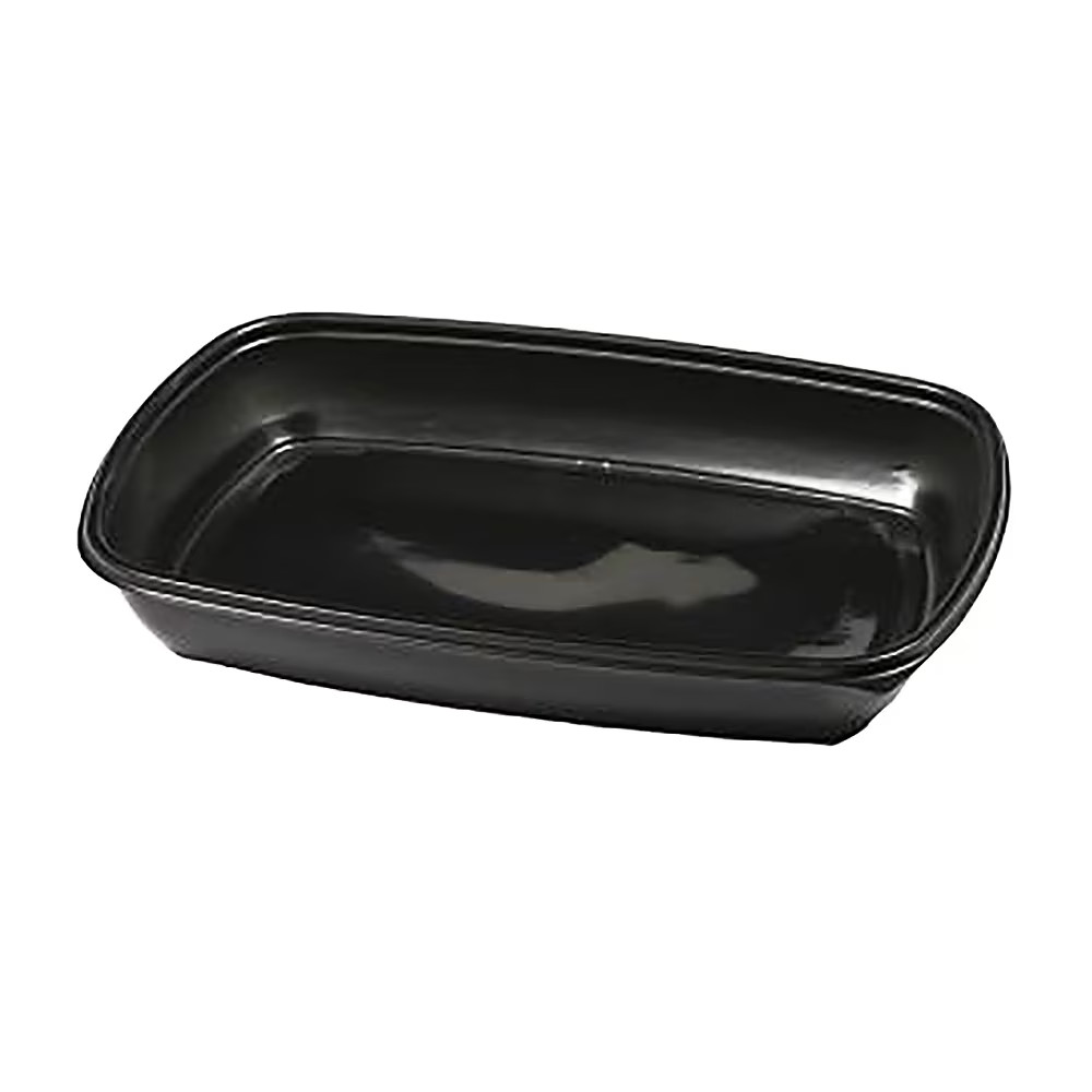 Sabert 78130B300N Black Rectangular 30 Ounce Container - 300 / CS