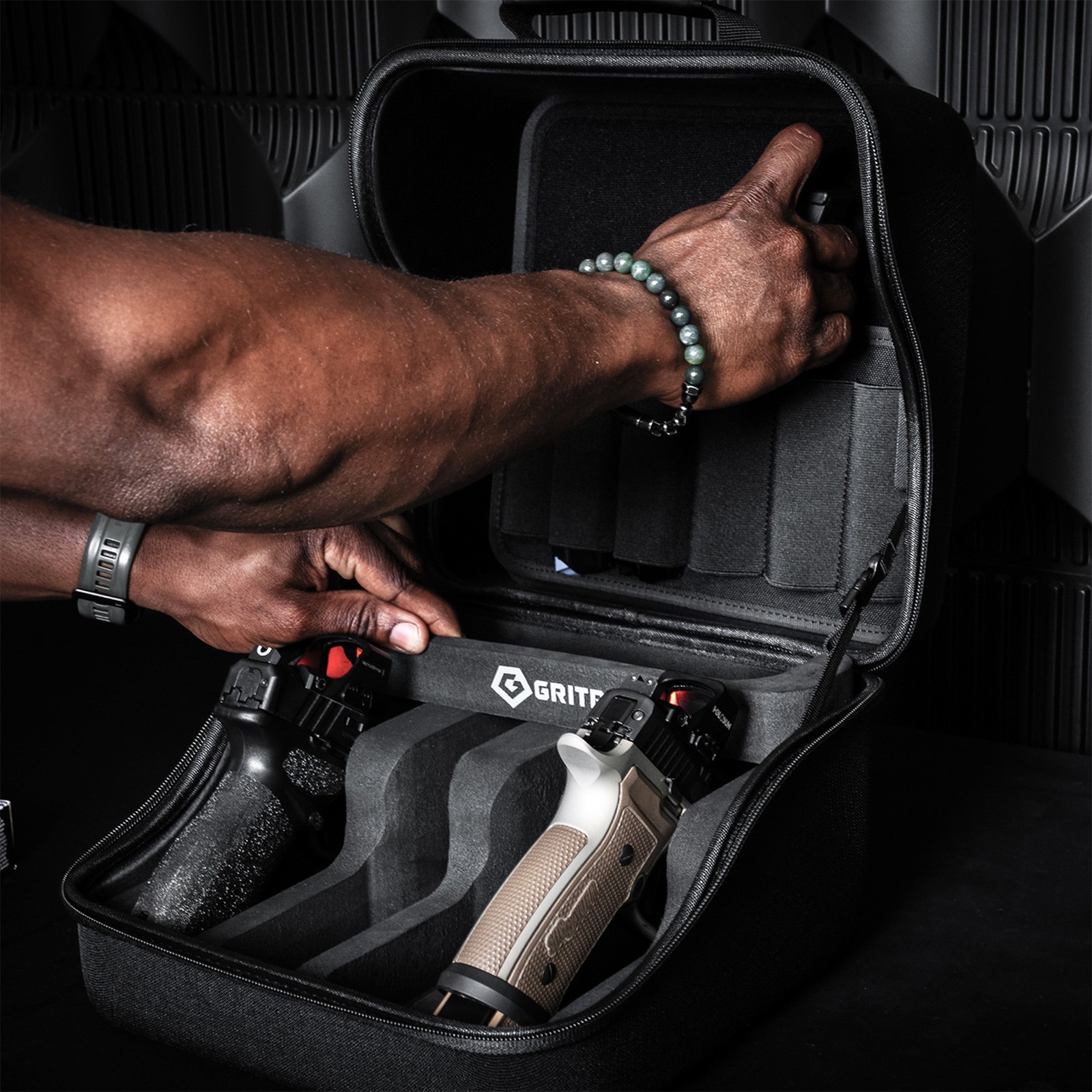 GRITR EVA Pistol Case for Multiple Handguns & Shooting Accessories