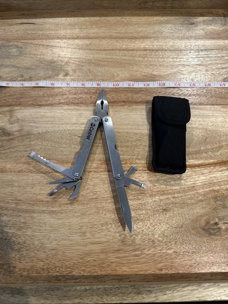 Vintage Castrol Branded Multi tool with carrying pouch