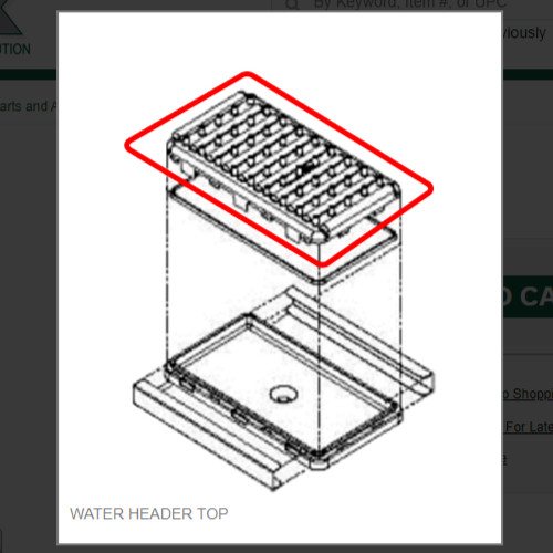 WATER HEADER TOP #1011514-70