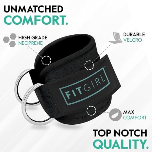 Ankle Strap for Cable Machine – Premium Padding and Olive Green - Single