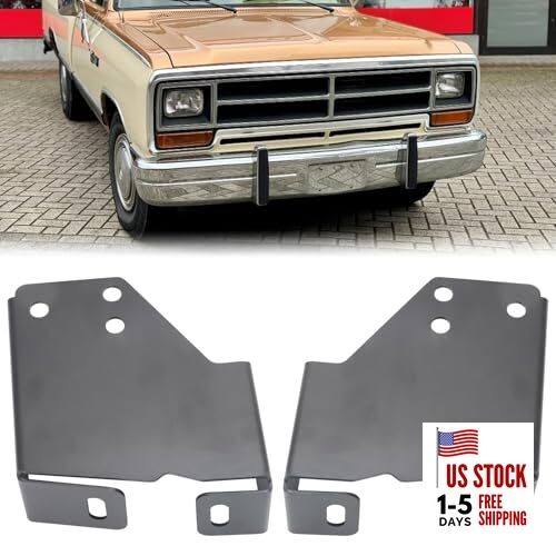 Front Bumper Support Brackets Driver & Passenger Side Pair for 1986-1993 Dodge