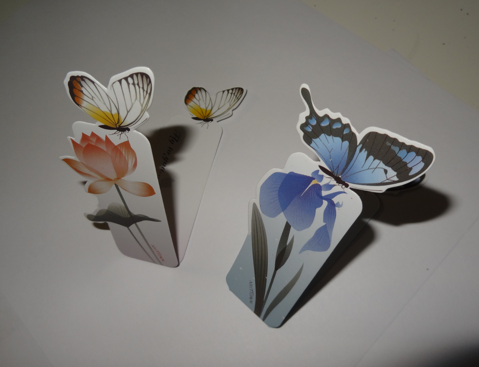 Set of 2 Butterfly 3D Design Flowers Bookmark Reading Readers Gift US Shipping