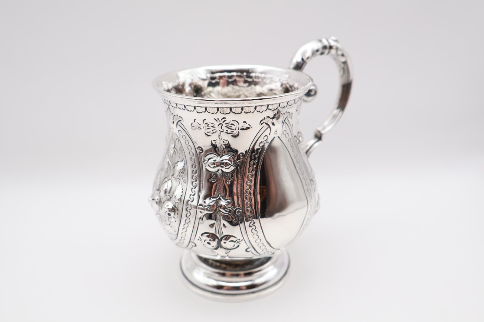 Heavy Quality Antique Victorian Solid Silver Tankard Cup Birmingham 1868