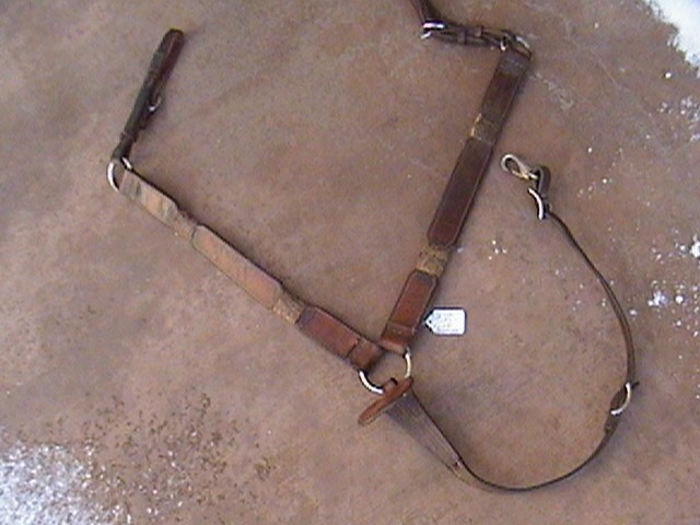 CUSTOM SILVER & RAWHIDE BRAID TROPHY BARREL HORSE BREAST COLLAR STRAP FOR SADDLE