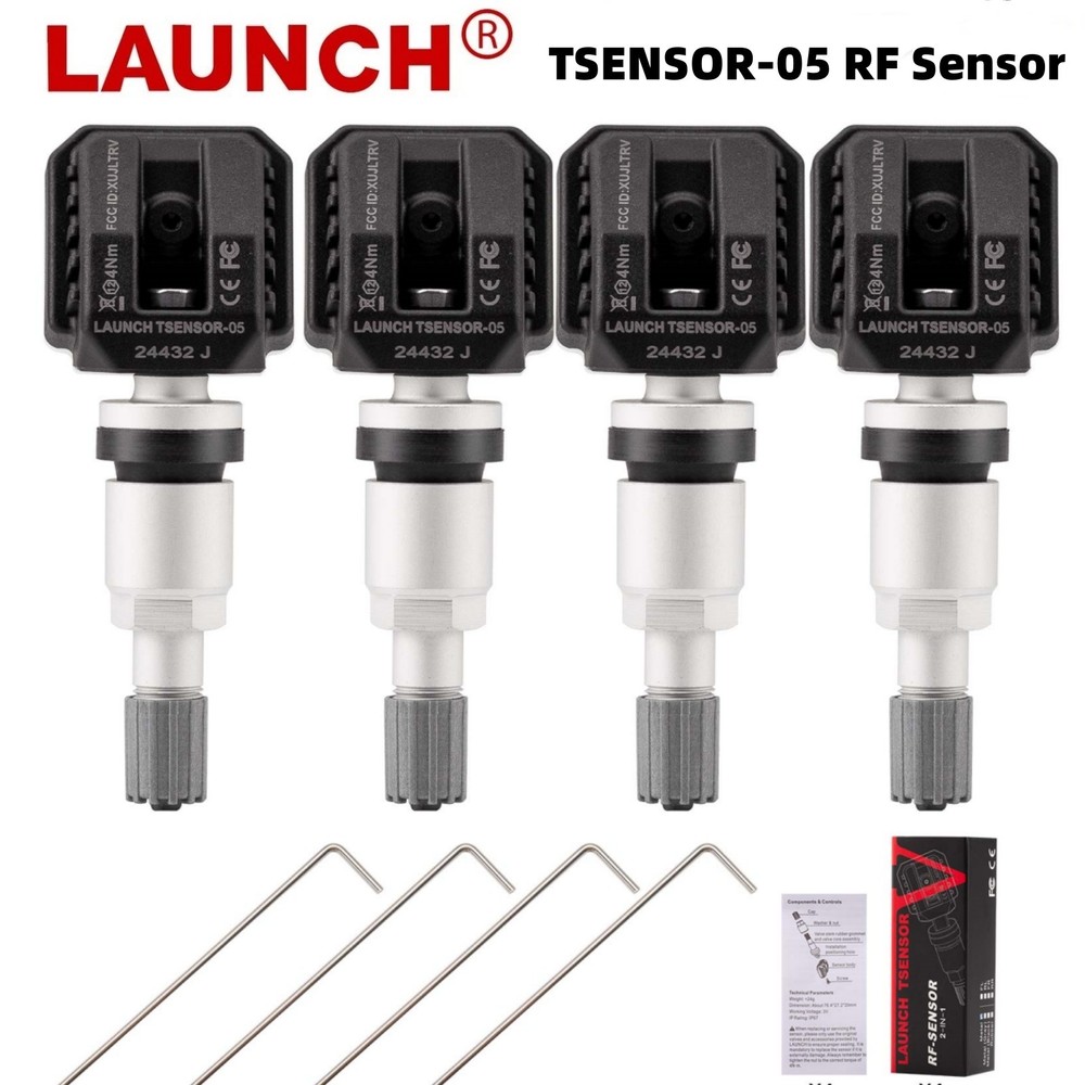 4pcs LAUNCH LTR-05 TSENSOR-05 RF Sensor Progarmmable TPMS Sensor 315MHz&433MHz