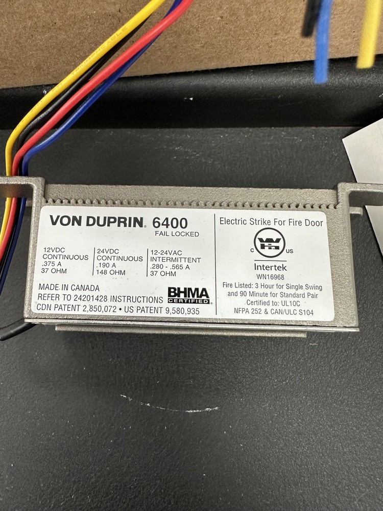 von duprin 6400 US32D 12/24 VDC