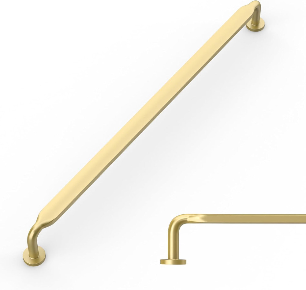 Brushed Gold Cabinet Pulls - 10 Pack, 10 Inch Solid Zinc Alloy Handles