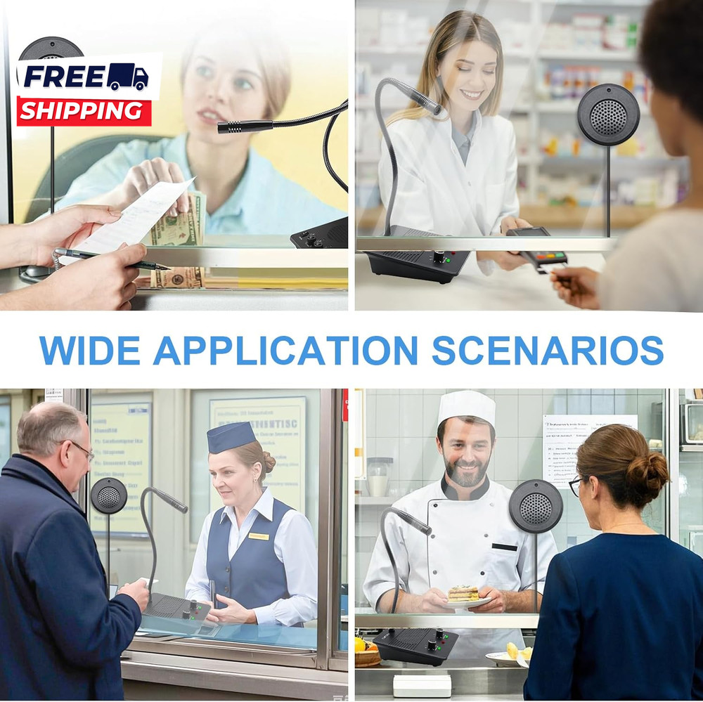 Window Speaker Intercom System Dual Way Anti-Interference Intercommunication