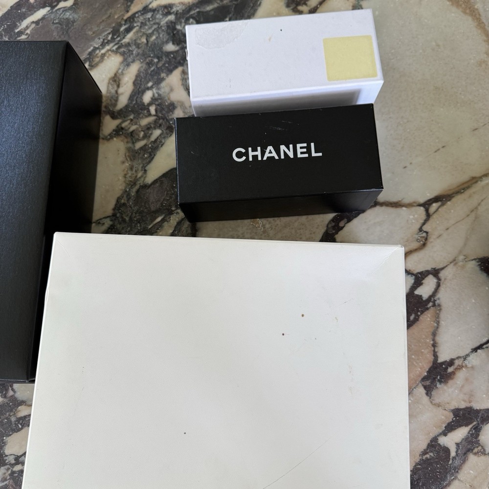 CHANEL Empty Gift Boxes Bundle Lot (5) Assorted Sizes Wallet Sunglasses Handbag