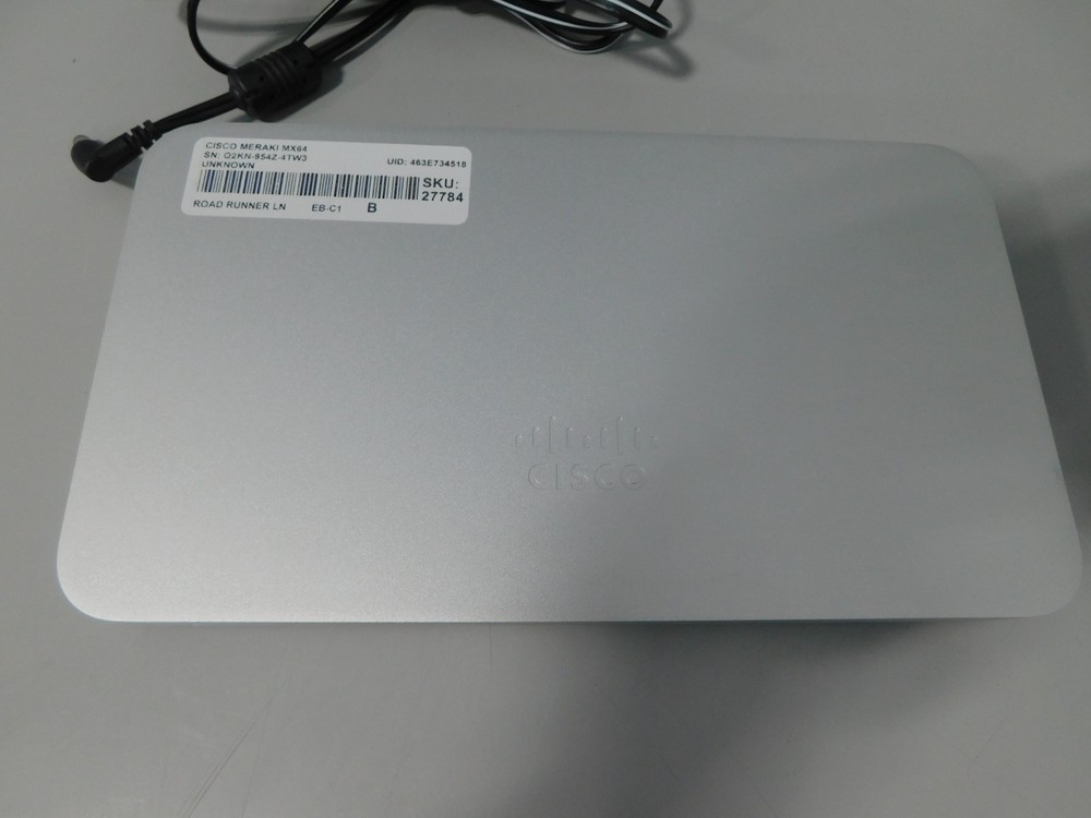 Cisco Meraki MX64W Cloud Managed Firewall Security Appliance