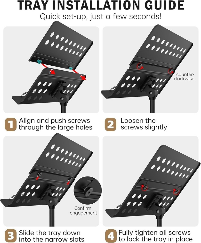 Adjustable Music Holder for Instrumental Performance