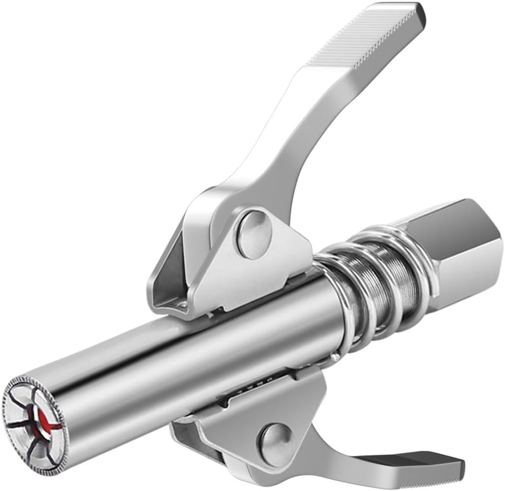 Grease Gun Coupler, Quick Locking Grease Gun Tip, 6 Thickened Jaws Locking, High