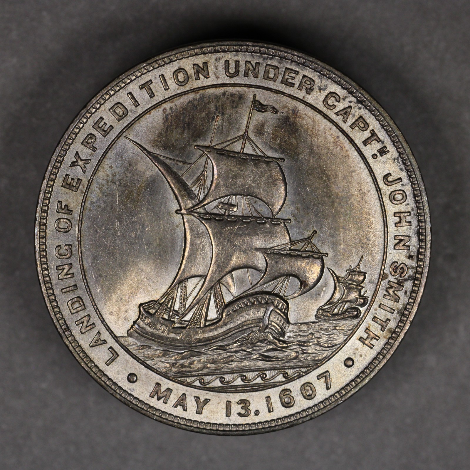 1907 Jamestown Tercentennial Exposition Pocahontas Silver Medal HK-344