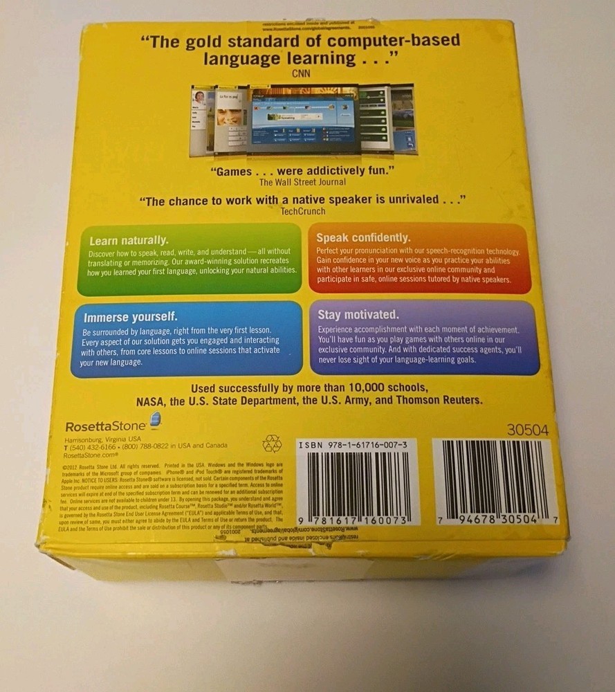 Rosetta Stone German Deutsch Version Level 1-5 (5) Disc Set + Audio