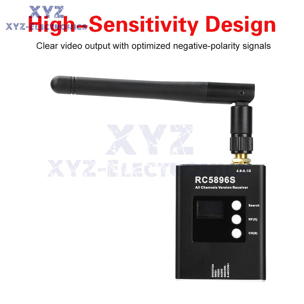 DC6-40V RC5896S Receiver 5.8GHz Video Receiver Compatible 5.8G Image Transmitter