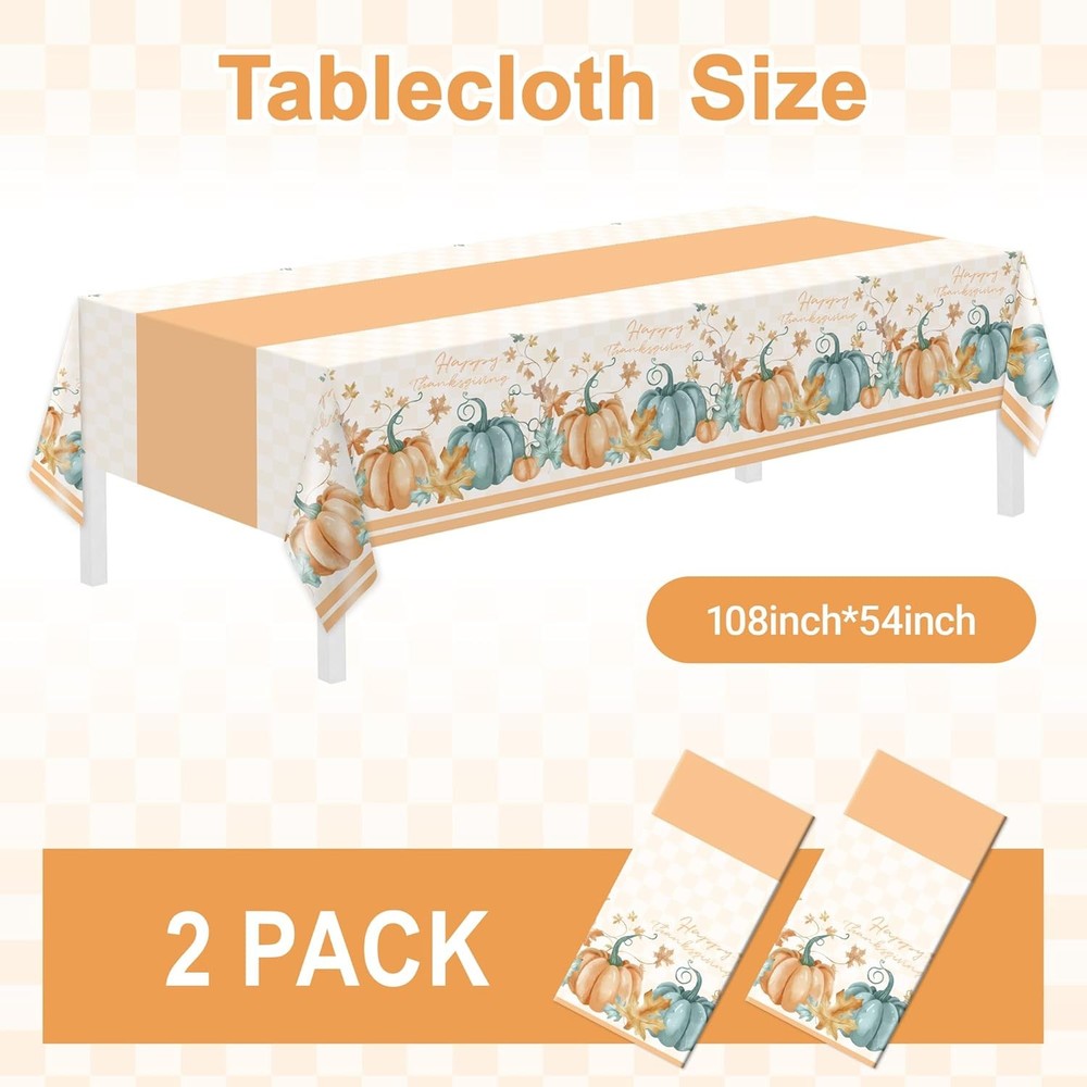2 PCS Thanksgiving Disposable Tablecloths