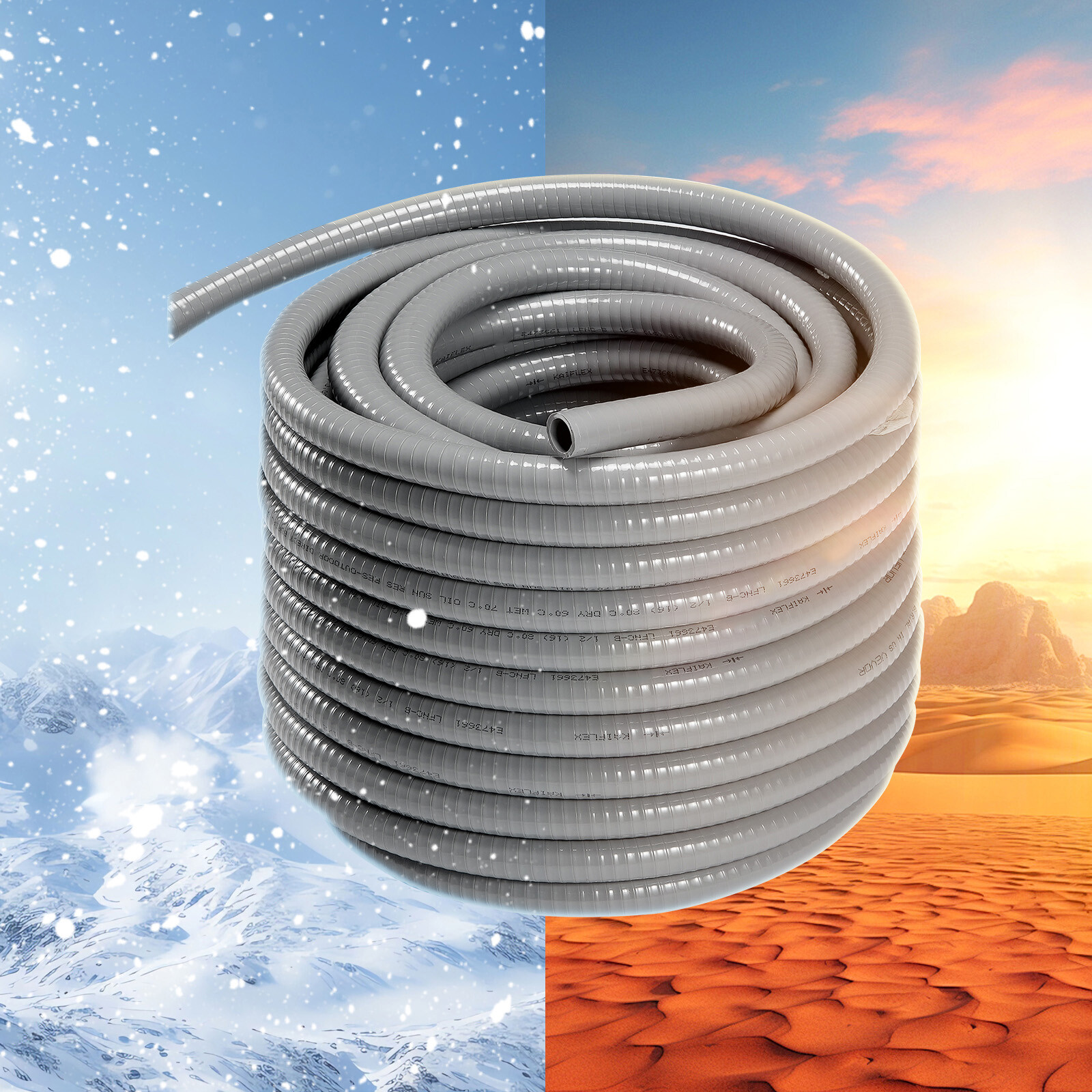 VEVOR 1 in Flexible Liquid-Tight Electrical PVC Conduit Non-Metallic IP65 100FT