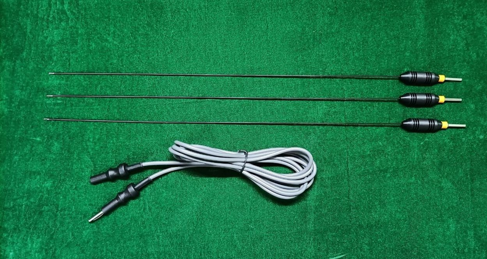 3pc Hysteroscopy Monopolar L-Hook 5FR 40cm & Cable Urology Reusable Instruments