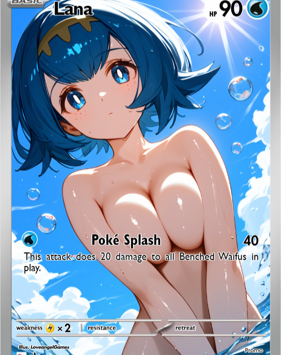 LoveangelGames-Waifu Universe Season 2- Custom Art Card-Lana-Splash