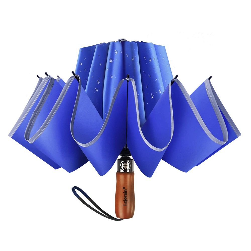 Lejorain Golf Umbrella Reverse Folding-50inch Large Automatic Compact Inverted
