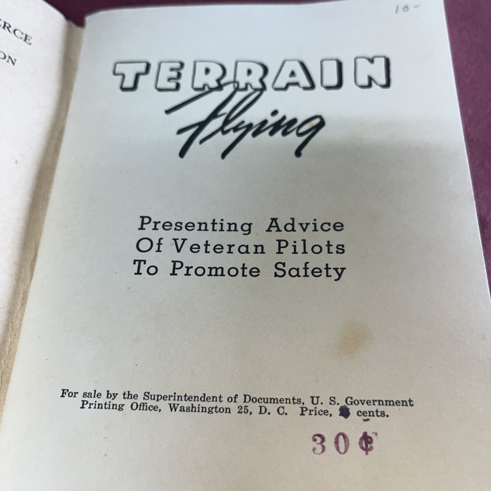 1940S Pilots Book Terrain Flying
