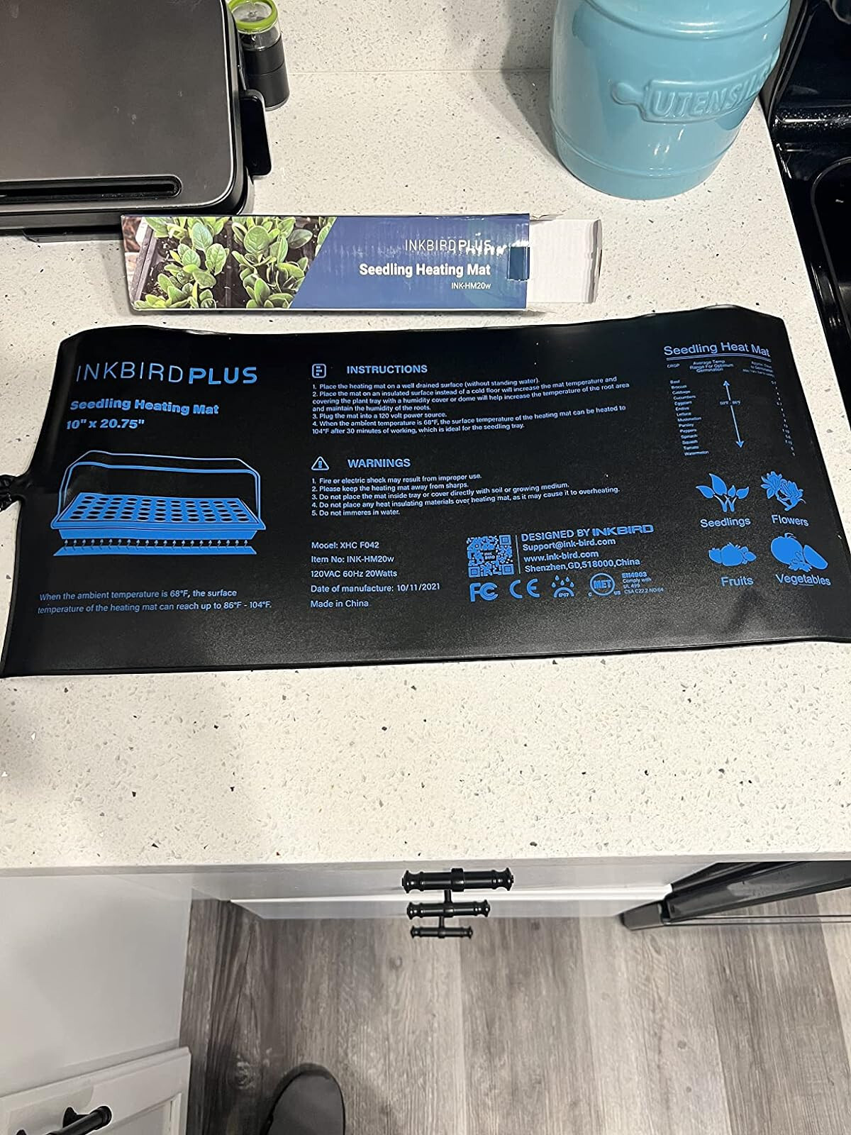 Seedling Heat Mat Seed Starter Pad Plant Germination Grow Hydroponic 10" x 20.75