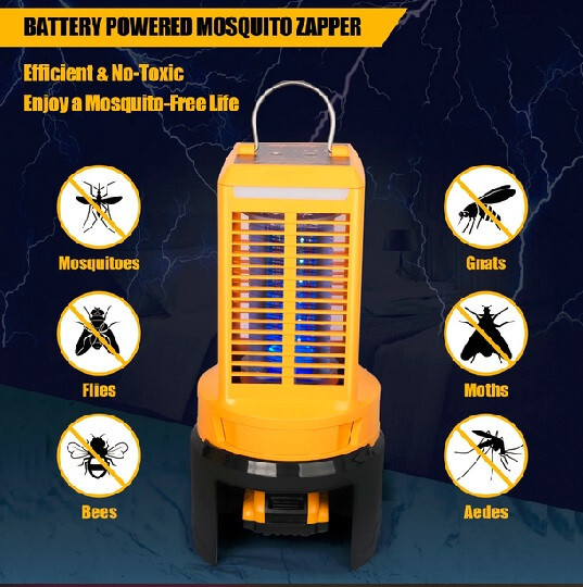 Mellif 20V Cordless Corded Mosquito Bug Zapper Lantern FOR DEWALT 20V Bare Tool