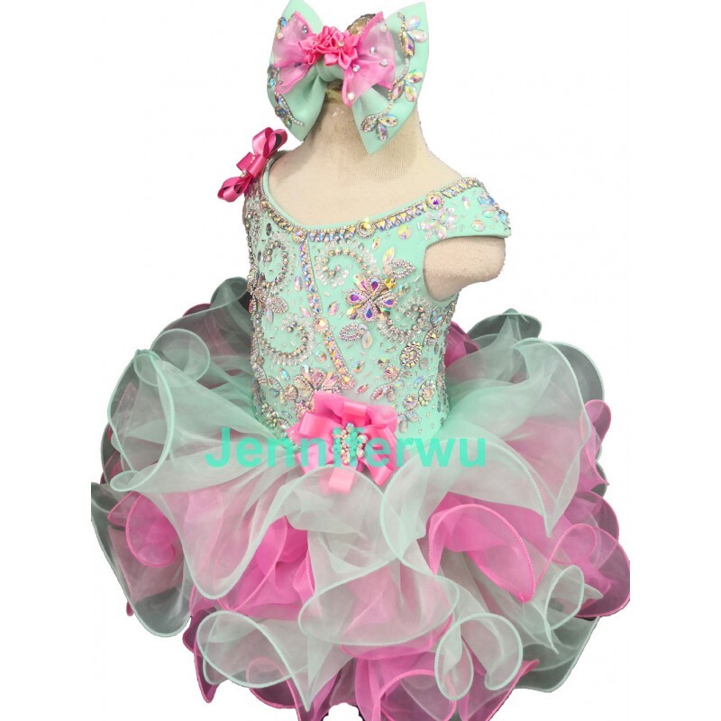 Jenniferwu New Born Baby Girls Short Cupcake Pageant Dresses Princess Dress
