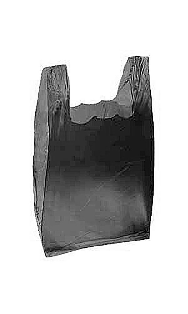 SSWBasics Black Plastic Bags - Durable High Density Polyethylene - Small